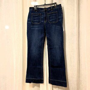 CAbi Dark Blue Flare & Wide Leg Jeans